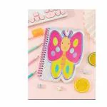 KALRA MAGIC Cartoon Charter Kids | Glitter Notebook Dairy | A5 Size Dairy | Water Glitter Pen | Giltter Free Pen | (Butr Flly)