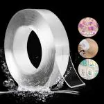 NBS Nano Double Sided Tape Heavy Duty Transparent Nano Washable Adhesive Tape Reusable Anti-Slip Double Sided Tape (3M)