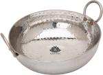KESAR KUNJ Sandwich Bottom Heavy Guage Stainless Steel Kadhai Cookware, 3000 ML, 16 No. Kadhai 33 cm diameter 3 L capacity (Stainless Steel)