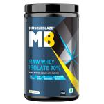 MuscleBlaze Raw Whey Isolate 90% with Digestive Enzymes (Unflavoured, 250 g / 0.55 lb, 8 Servings)