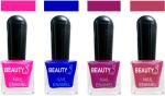 OUR Beauty Multicolor High Quality Quick Dry Long Lasting Hd Colors Nail Polish Pcs Vs39, 32 ml (Set Of 4)