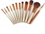 DATNASAYAD 12 Pcs New Brown Soft Bristles Makeup Brushes Set - (Pack of 12)