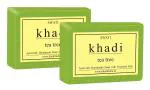 SWATI KHADI Organic Natural Herbal Tea Tree Pimple Acne Fighting Soap For Glowing Skin And Body Tea Tree Bathing Soap For Skin Purification, 125 G (Pack Of 2)