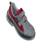 Mallcom Leperm Size 6 Safety shoe split, SUEDE, Grey& Synthetic SpacerNylon RedLow Ankle Steel Toe Cap DD
