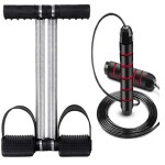 ADONYX Tummy Trimmer With Skipping Rope for Men , Women & Kids | Exercise Workout & Weight Loss Jumping Skip Rope | Tangle Free Adjustable Jump Rope