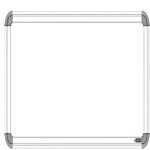 YAJNAS Non Magnetic 2X1 Feet Both Side Writing Whiteboard and Chalkboard, Pack Of 1 Whiteboards (White, Green)