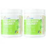 Dr. Morepen Natural Collagen Builder, Plant Based Collagen Powder with Hyaluronic Acid, Biotin, Bamboo Shoot & Vitamin C for Healthy Skin, Hair & Nails, Orange-Berry Flavour - Pack of 2 - 250 gm Each