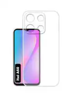 Fastship Rubber silicone Back Cover for itel A60 - Transparent