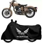 CSC CRAFT Two Wheeler Cover for Royal Enfield  (Classic 350 Signals, Black)