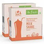 Re:fresh Butterscotch Milkshake Premix Powder 160 GM | Make Instant Butterscotch Flavour Milkshake | 2 Packs of 80g