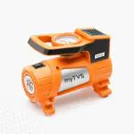 myTVS Heavy Duty Car Tyre Inflator | Fast Inflation Air Pump with LED Torch | Metal Body and Analog Meter | 1+1 Years Warranty | TI-7