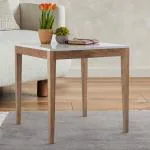 Metalsmith White Wooden Side Table For Living Room, Kitchen, Home And Office (Large, Pack Of 1)