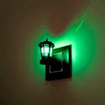 Neil-Kart Dim Light LED Lantern Night Lamp with Plug 0.5 Watts Low Power Consumption for Bedroom, Living Room, Home (Pack of 2)-Green