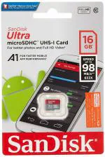 SanDisk 16GB Ultra MicroSDHC Memory Card (SDSQUAR-016G-GN6MN)