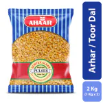 Ahaar Arhar Dal Toor Dal 2Kg (Pack of 2 - 1 Kg Each)