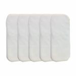 Chinmay Kids Unisex Baby Diaper Insert Pad 4 Layer Mircofiber Reusable And Washable Cloth Diaper Liner Pad for Small Toddler and Newborn Babies, Age 0-24 Months, White (Pack of 5)