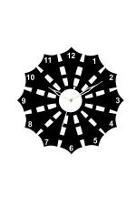 Signamio Black DN 017 MDF with Acrylic 3D Design Wall Clock