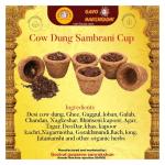 GAVO HARSHIDDHI Natural Cow Dung Sambrani Cups for Pooja Organic Guggal Havan Cup- 15 Pieces