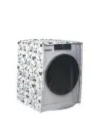 Classic Front Load Washing Machine Cover for Samsung 8.5 Kg, 9 Kg, 9.5Kg, 10 Kg, 10.5 Kg, 11 Kg, 11.5 Kg 12 Kg | 72Cmsx63Cmsx81Cms| Half White, Grey Pack of: 1 Washing Machin Cover