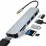 BESTOR USB C to HDMI Adapter, 6 in 1 USB C Hub Laptop USB C Adapter MacBook HDMI