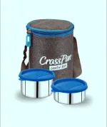 CrossPan Zion Ultra SS Insulated Tiffin/Lunch Box, Set of 2 Containers - 320 ml & 500 ml