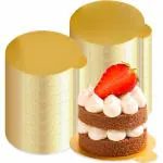 PAPYRUS Cake Pastry Base Board For Bakery | Pastry Base Square, Rectangle, Round, Triangle Cardboard | Cake Board-100 Count (PASTRY BASE ROUND)