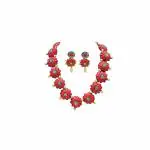 Creative Canal Ethnic Handmade Terracotta Necklace and Earrings Jewellery Set for Women