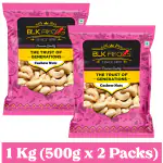BLK Foods Select 1Kg Cashews Nuts (Crunchy Kaju) (500g x 2 packs)
