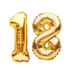 Party Midlinkerz Plastic 16 inch Golden Birthday and Anniversary Foil Number Helium Balloons