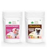 sara earth Saraearth Combo of Ice-cream Premix Powder Flavor Chocolate & Strawberry 400 g