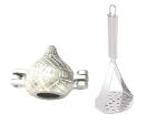 Urban buy Aluminium Gujiya Mould With Steel Potato Masher and Multicolour, Pack of 2
