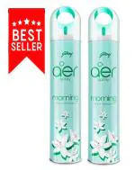 Godrej Aer Spray Air Freshener for Car, Home & Office - Morning Misty Meadows Pack of 2 (220 ml each)| Long-Lasting Fragrance