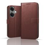 RJR Oneplus Nord CE 3 (5G) Flip Cover | Magnet Kick Stand | Shockproof | Dual Layer | Leather Flip Flap Mobile Flip Back Case Cover for Oneplus Nord CE 3 (5G)- Brown