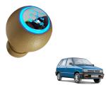 WolkomHome Led Gear Knob Shift with Blue Light Manual Transmission Gear Shifting Knob Beige for Maruti 800