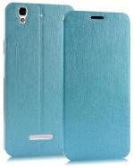 Heartly Micromax Yu Yureka, Yureka Plus Cyanogenmod Faux Leather Blue Back Case Cover