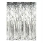 Hippity Hop Foil Silver Foil Fringe Curtain (Pack Of 4)