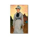 Tamatina Multicolor Realism Art The Red School House By Winslow Homer Canvas Painting - 24X16 Inch