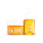 VLCC Vitamin C Night Cream - 50 g & Vitamin C Night Serum - 30 ml Combo