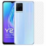 Kite Digital Vivo Y21T Back Screen Protective Film Carbon Fiber Skin Transparent Screen Guard Sticker (Pack of 2)