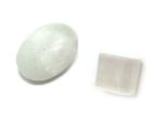 Astroghar Natural White Selenite Charging Crystal Polished Oval Cabochon And Tumble For Reiki Healing And Grid Making