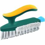 VMITRA 4 in 1 Tile Grout Cleaner Brush with Squeegee, V-Shape Gap Scrub Brush Crevice Cleaning Brush Tools, Multifunctional scrubbing Floor Brush for Cleaning Corner,Window,Sink,Kitchen