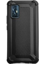 Vakibo Vivo V17 Black Rubber, Silicon Grip Case Back Cover