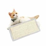 Emily Pets Cat Scratcher Rectangular Shape Hanging Scratch Pad Sisal Slab Cat Scratcher(White)