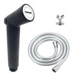 THOISEWELT Bathroom Toilet Bidet Health Faucet Jet Spray Black Color Sliding Shaft Full Set - (Gray PVC Tube Set)