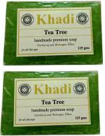 Khadi Herbal Tea Tree Soap, 125 Gm Each (Pack Of 2)