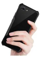 Ankirant 360 Realme C1 / Oppo A3s Hybrid Back Case Cover Transparent Black