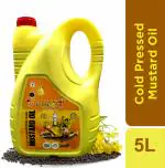 Vrindshree Wood Pressed Mustard cooking oil, 5 L  Sarso Ka Tel | Kachi Ghani Oil | Natural | Chemical-Free Pro Weight Watchers Edible Oil - 5 Litre