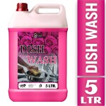 FLISKO Dishwash Liquid 5 Liter Pink |No chemical residue| Safe for kids & family| Made with natural surfactants