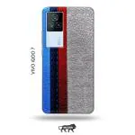 Tweakymod Printed Leather Strips Back Cover For Vivo IQOO 7