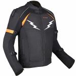 Allextreme WILDFIRE Bike Riding Jacket CE Level 2 Certified Armour Protector for Back Elbows Shoulders Mesh Fabric Motorcycle Gear (XL, Black/Neon Orange)